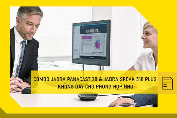 Combo Jabra Panacast 20 & Jabra Speak 510 Plus không dây cho phòng họp nhỏ
